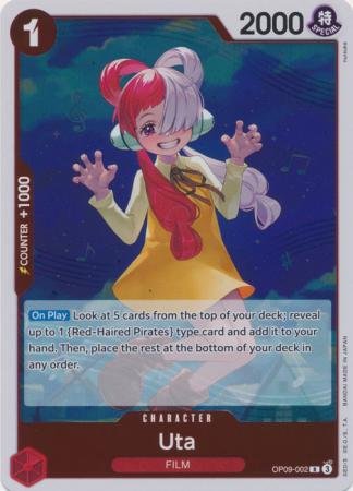 Uta - OP09-002 - Rare Foil