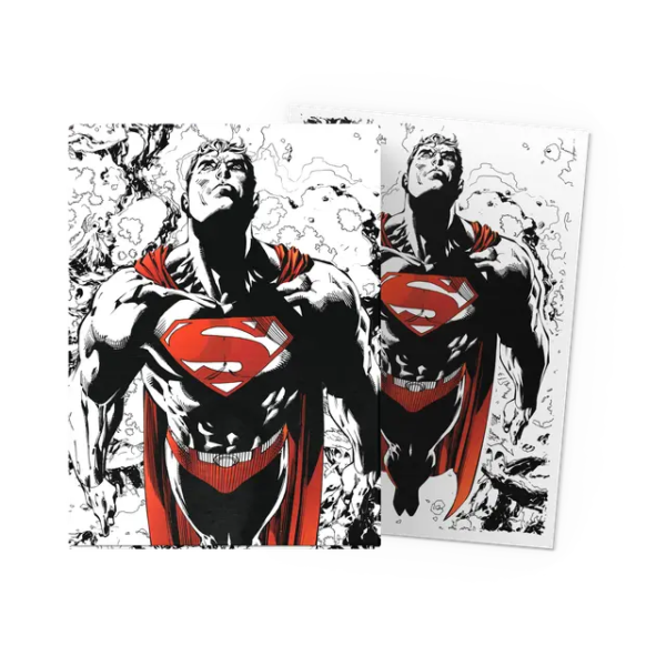 Dragon Shield Sleeves: Standard DUAL- Matte 'Superman Core' Red/White (100 ct.)