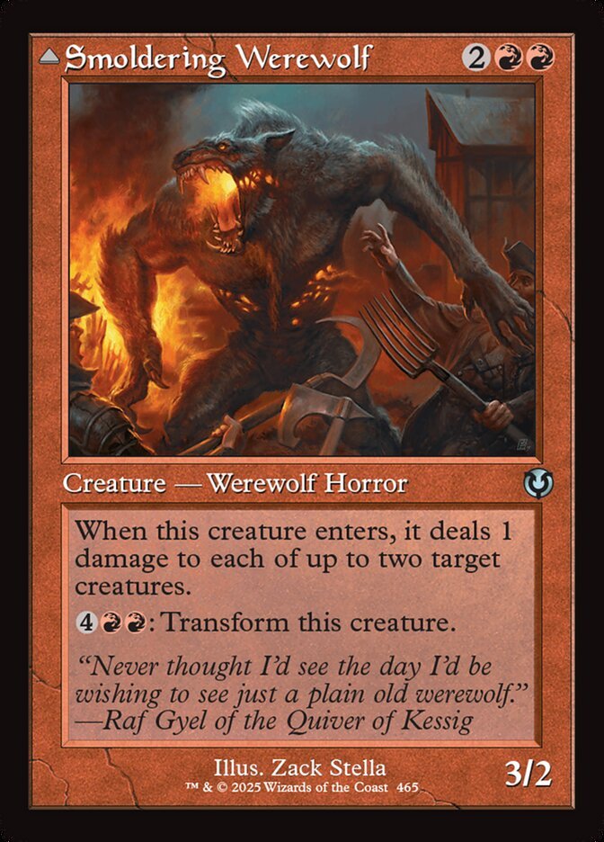 Smoldering Werewolf // Erupting Dreadwolf (Retro Frame)
