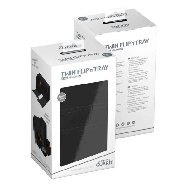 Deckbox Ultimate Guard - Twin Flip´n´Tray 266+ Standard Size Monocolor BLACK