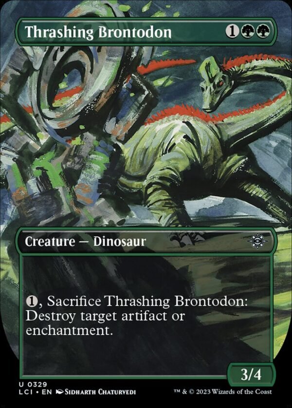 Thrashing Brontodon (Borderless FOIL)
