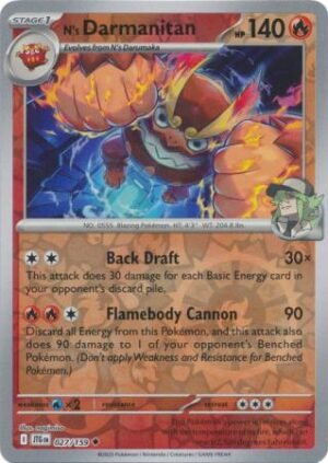 N's Darmanitan - 027/159 - Uncommon Reverse Holo