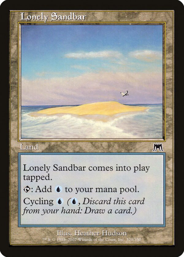 Lonely Sandbar (Retro Frame)