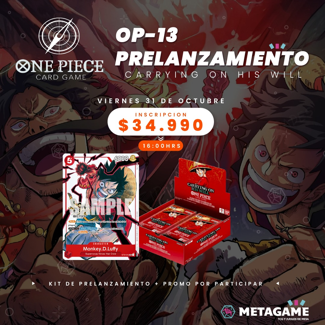 PRERELEASE OP-13 CARRYING ON HIS WILL VIERNES 31 DE OCTUBRE 16:00