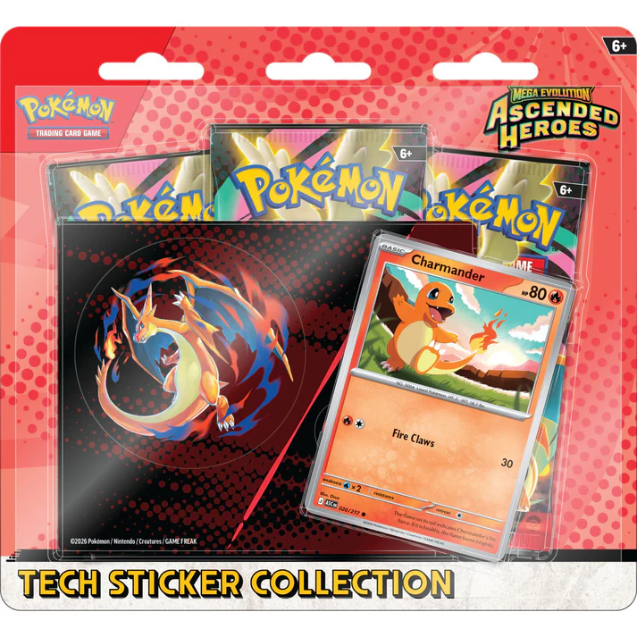 Pokemon - Mega Evolution 02.5 Ascended Heroes- Tech Sticker Collection Español Diseño al Azar