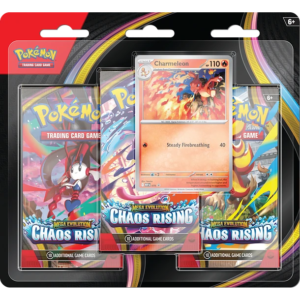 POKEMON TCG MEGA EVOLUTION - CHAOS RISING - 3-PACK BLISTER ENGLISH