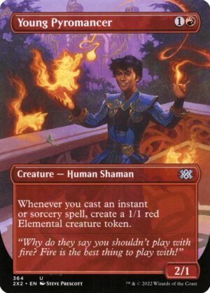 Young Pyromancer (Borderless FOIL)