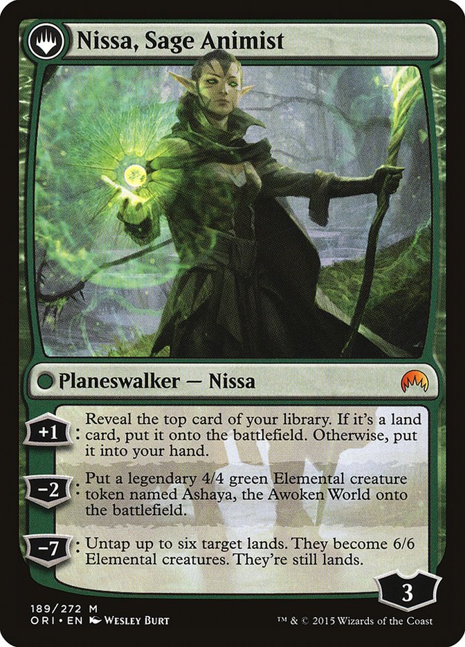 Nissa, Vastwood Seer // Nissa, Sage Animist (FOIL) - Imagen 2