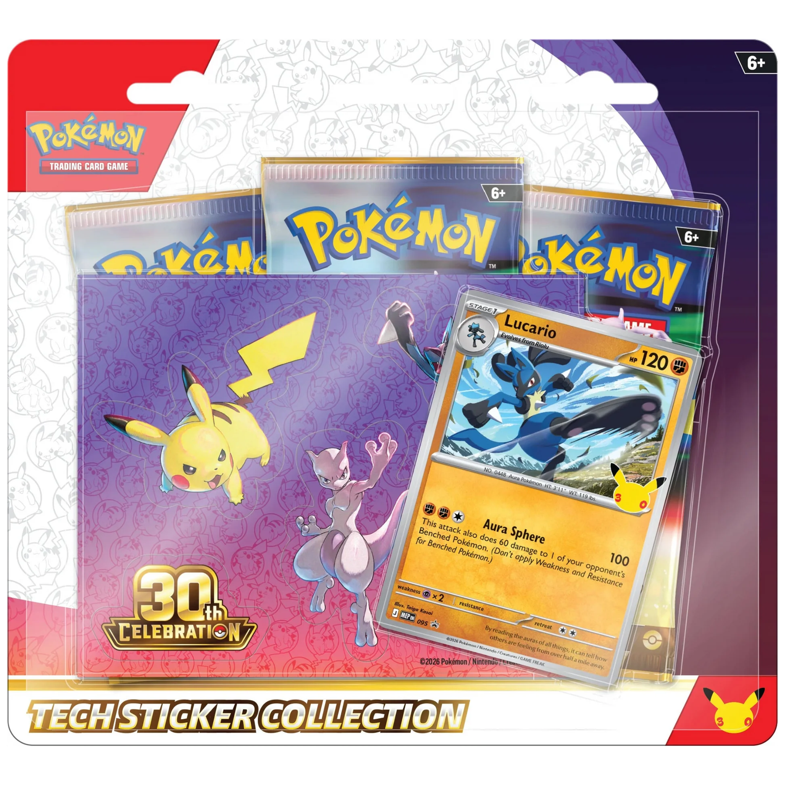 Pokemon TCG 30th Celebration - Tech Sticker Collection English Lucario
