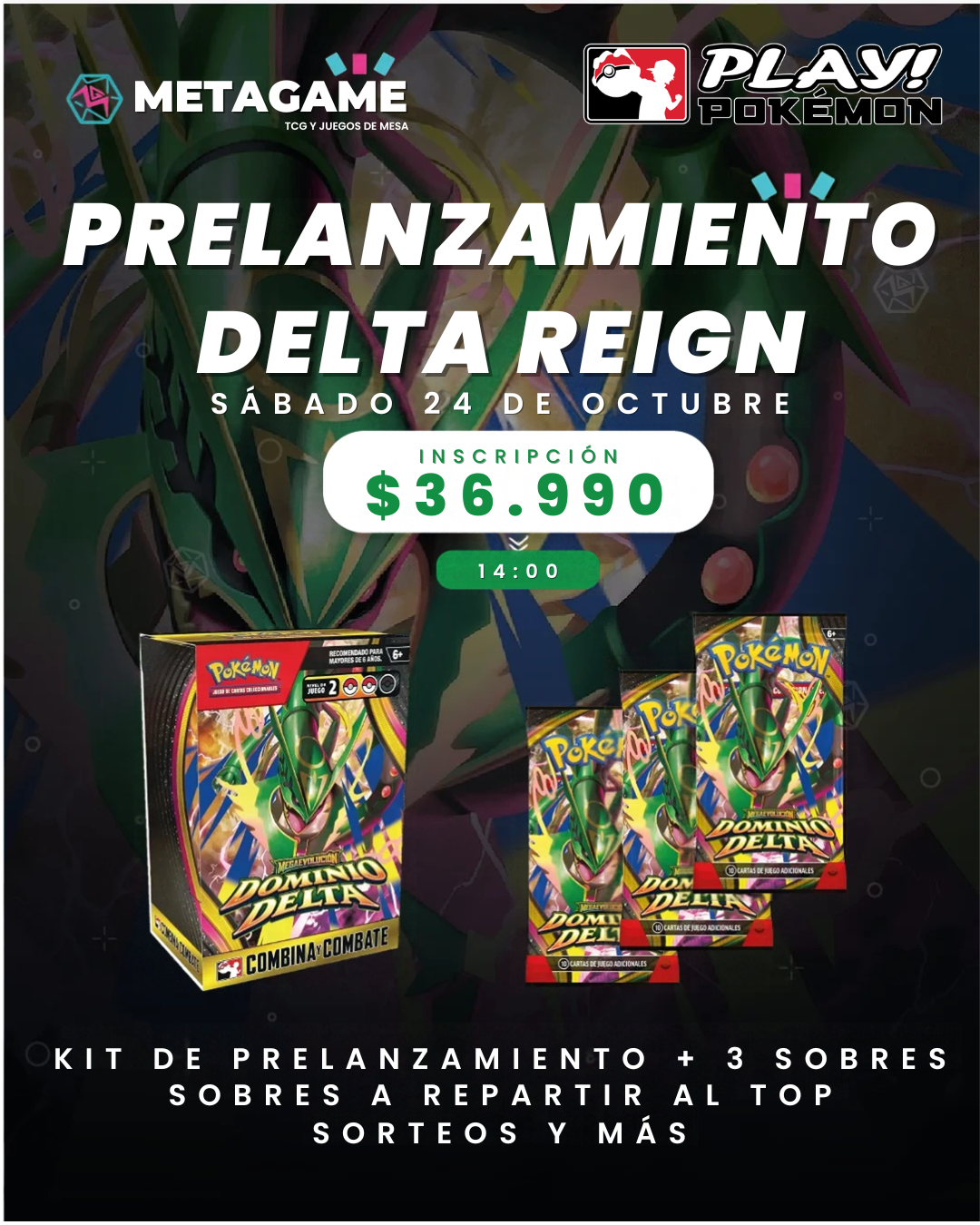 Prelanzamiento Pokemon Delta Reign – Sábado 24 de Octubre