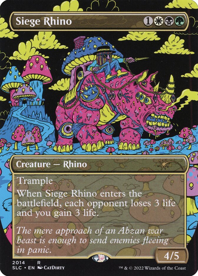 Siege Rhino (Borderless FOIL)